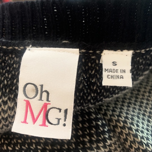 Boho Cardigan Small Tribal Aztec Black White - Picture 9 of 11